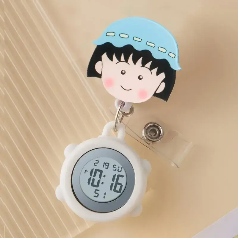 Cute Cloud Design Digital Temperature Nurse Watch - Image 132
