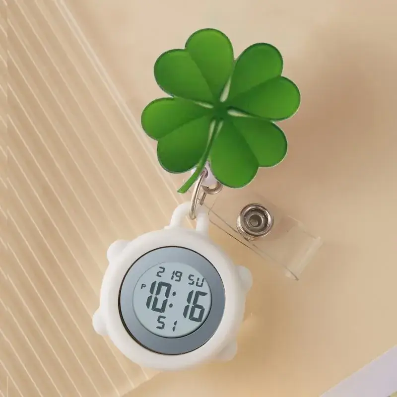 Cute Cloud Design Digital Temperature Nurse Watch - Image 133