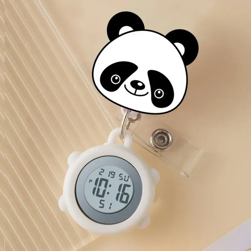 Cute Cloud Design Digital Temperature Nurse Watch - Image 136