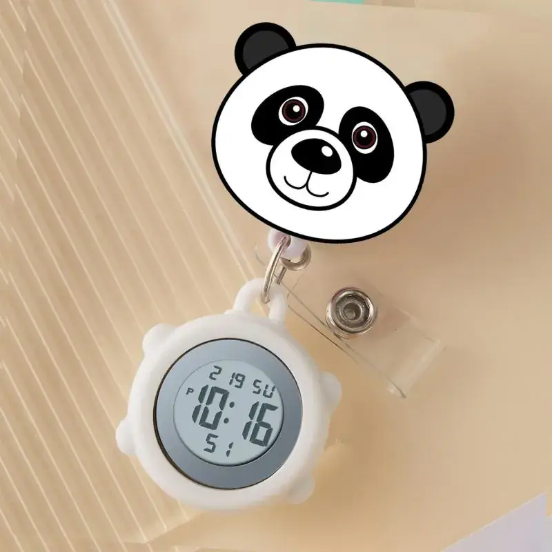 Cute Cloud Design Digital Temperature Nurse Watch - Image 137