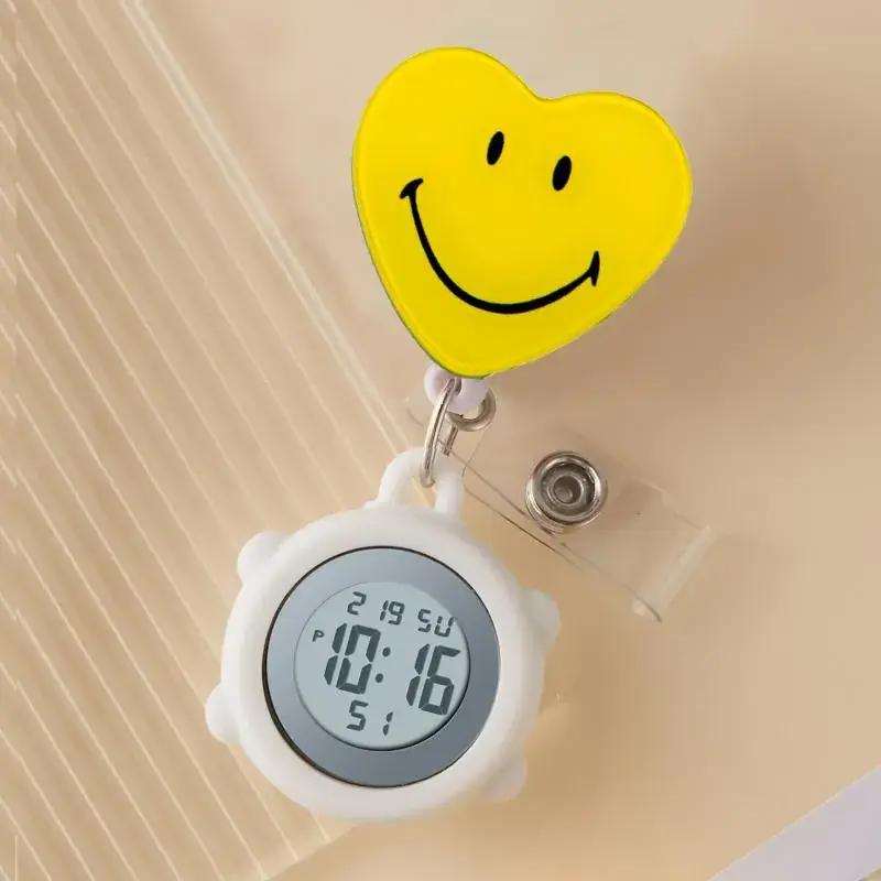 Cute Cloud Design Digital Temperature Nurse Watch - Image 142