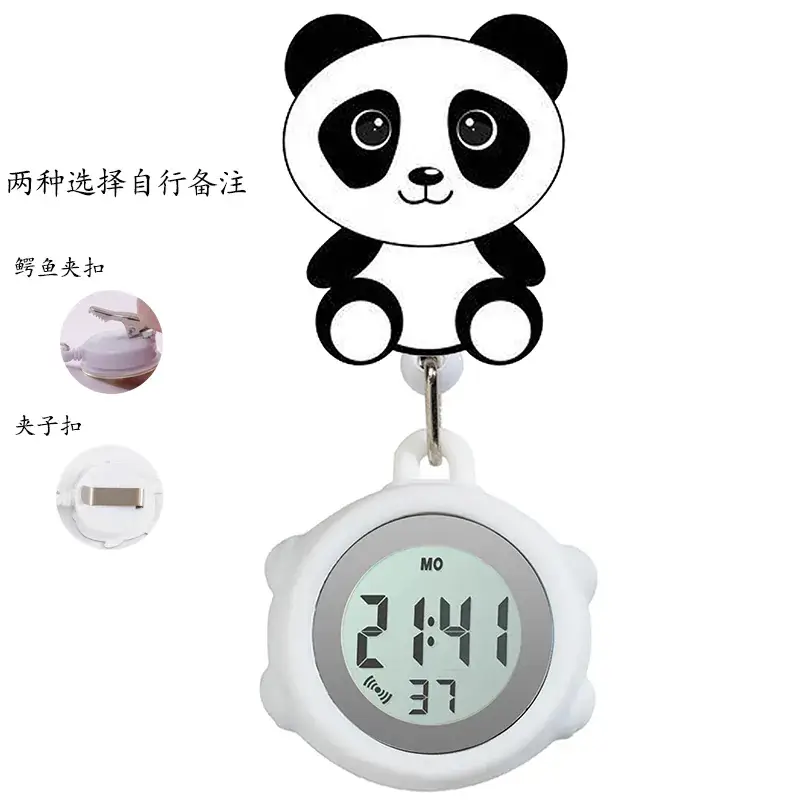 Cute Cloud Design Digital Temperature Nurse Watch - Image 15