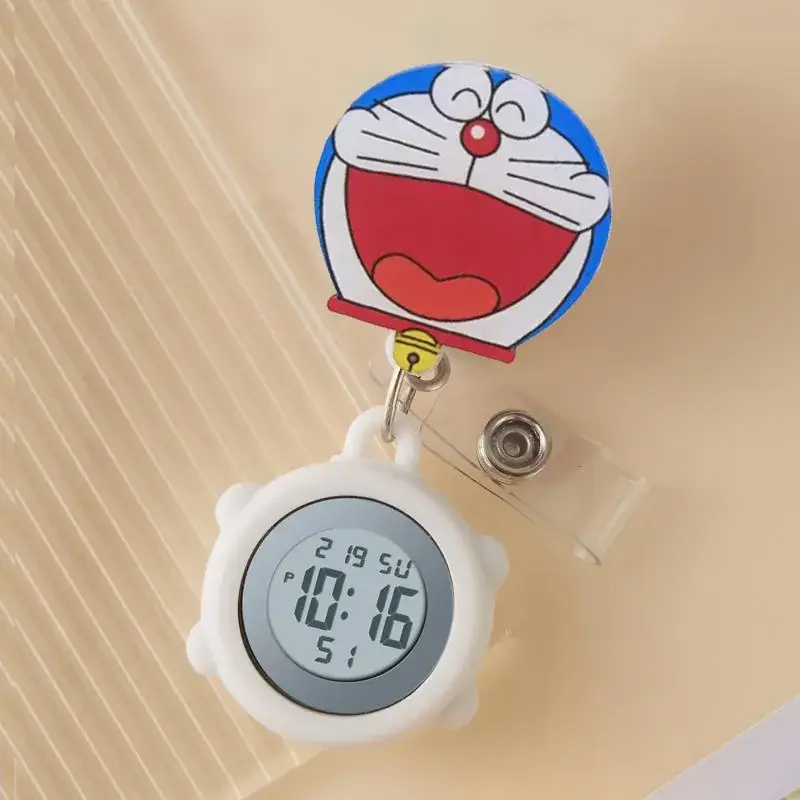 Cute Cloud Design Digital Temperature Nurse Watch - Image 150