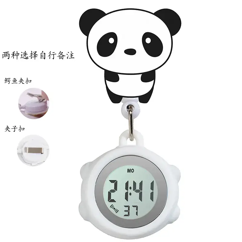 Cute Cloud Design Digital Temperature Nurse Watch - Image 16