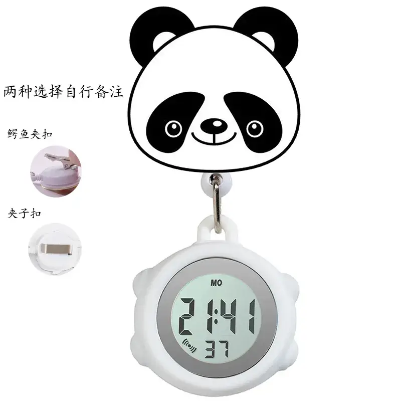 Cute Cloud Design Digital Temperature Nurse Watch - Image 17