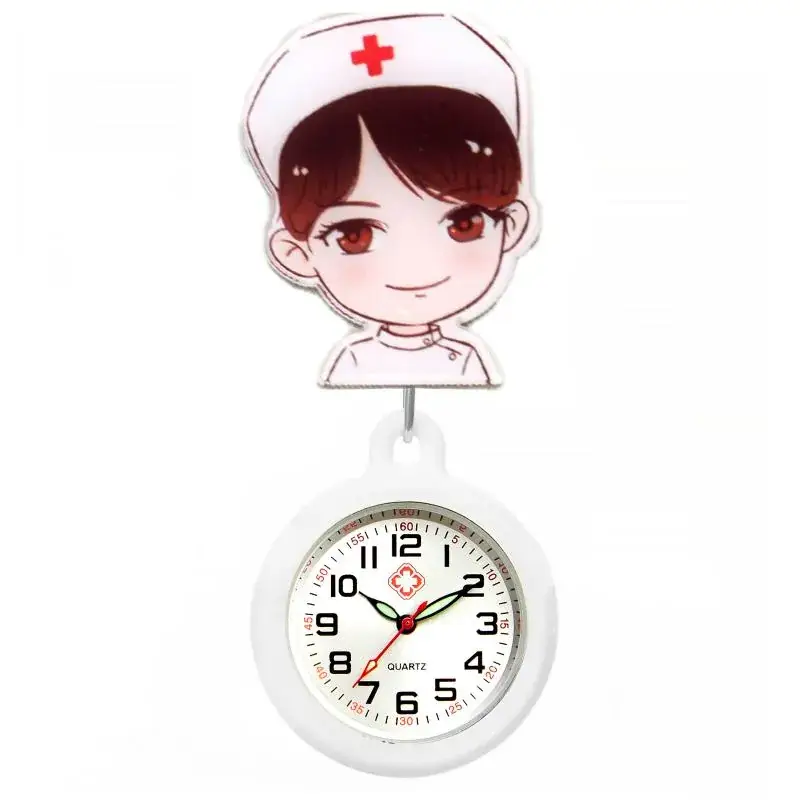 Cute Cloud Design Digital Temperature Nurse Watch - Image 163