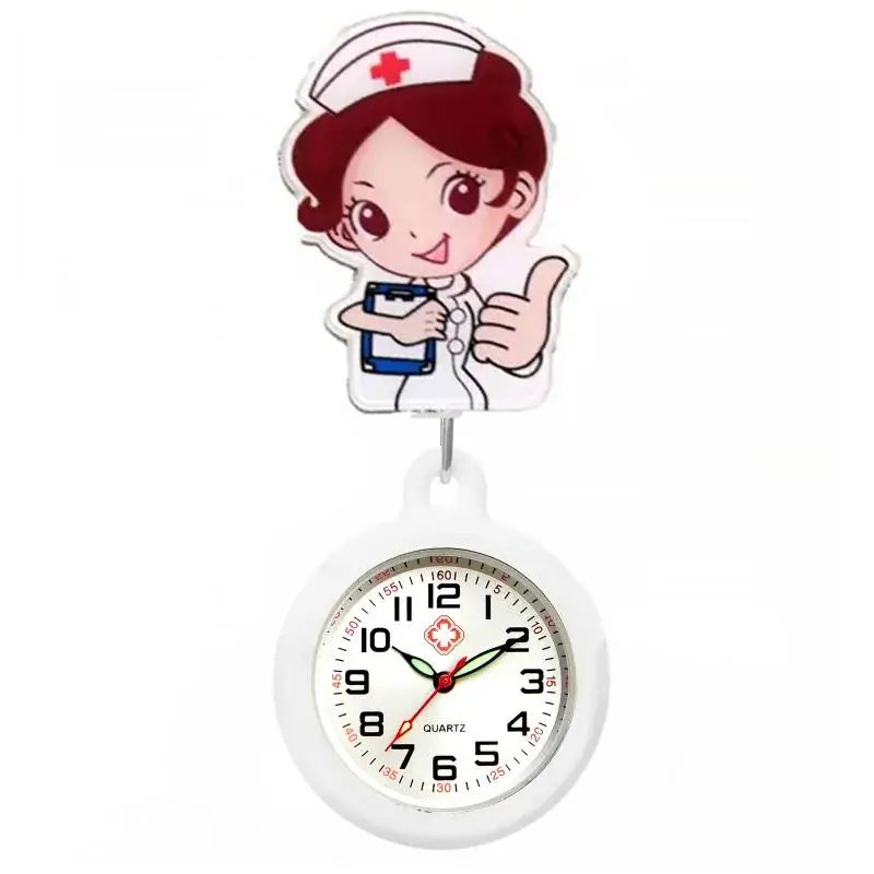 Cute Cloud Design Digital Temperature Nurse Watch - Image 165