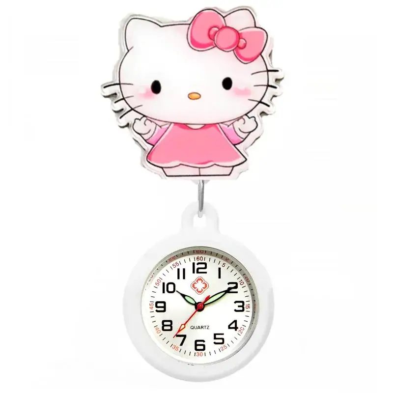 Cute Cloud Design Digital Temperature Nurse Watch - Image 174