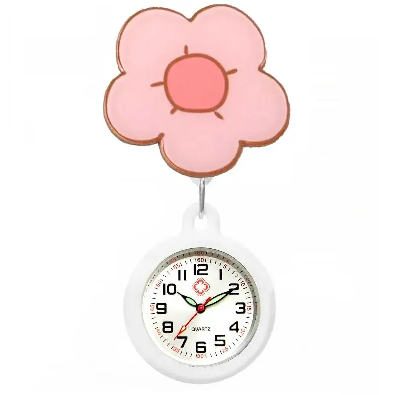 Cute Cloud Design Digital Temperature Nurse Watch - Image 176