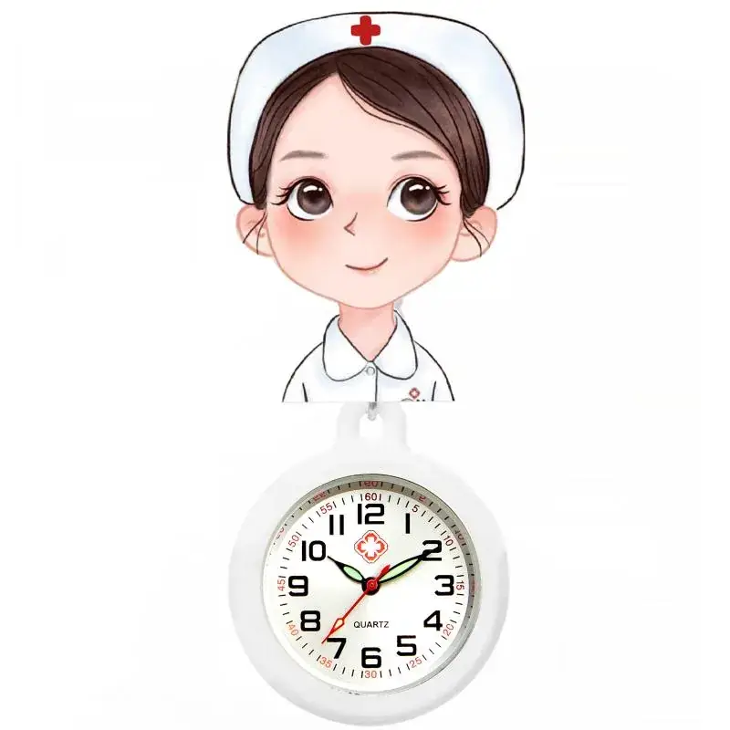 Cute Cloud Design Digital Temperature Nurse Watch - Image 178