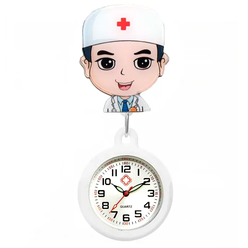 Cute Cloud Design Digital Temperature Nurse Watch - Image 180
