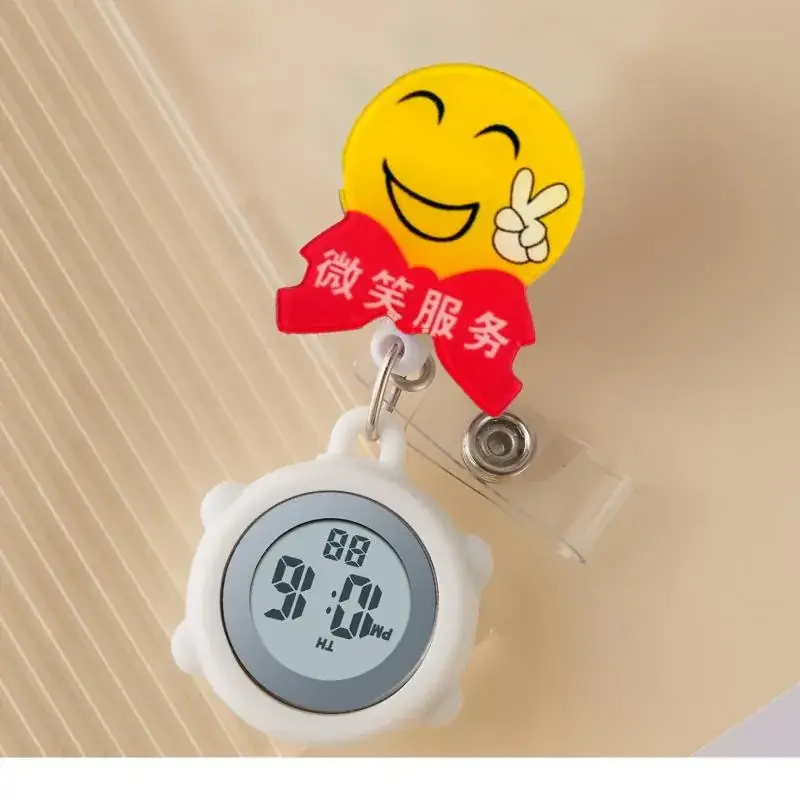 Cute Cloud Design Digital Temperature Nurse Watch - Image 26