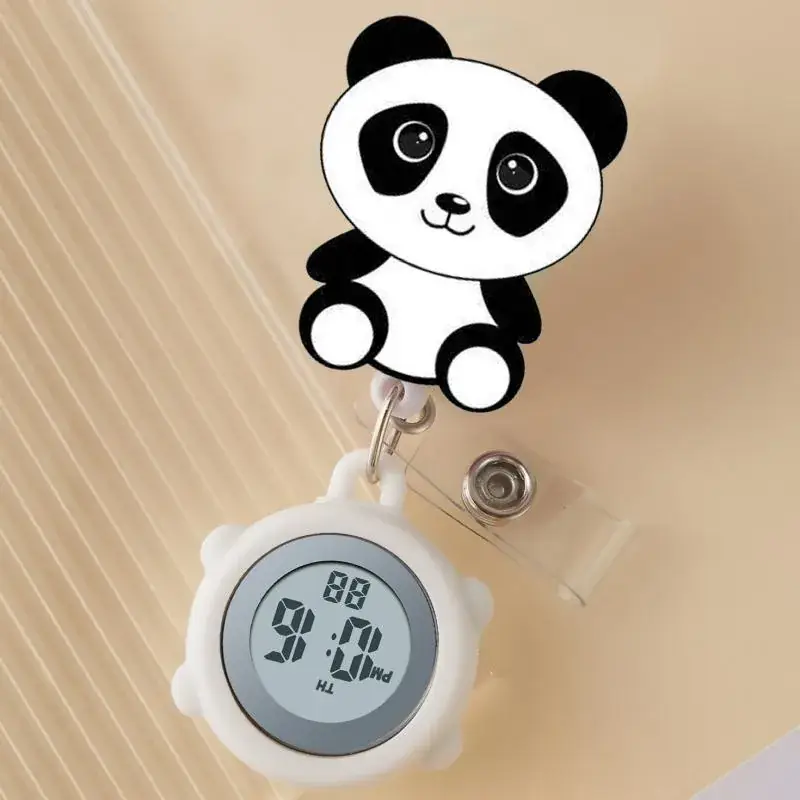 Cute Cloud Design Digital Temperature Nurse Watch - Image 42