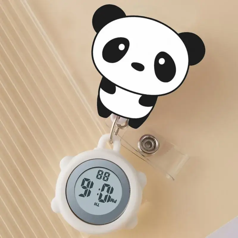 Cute Cloud Design Digital Temperature Nurse Watch - Image 43
