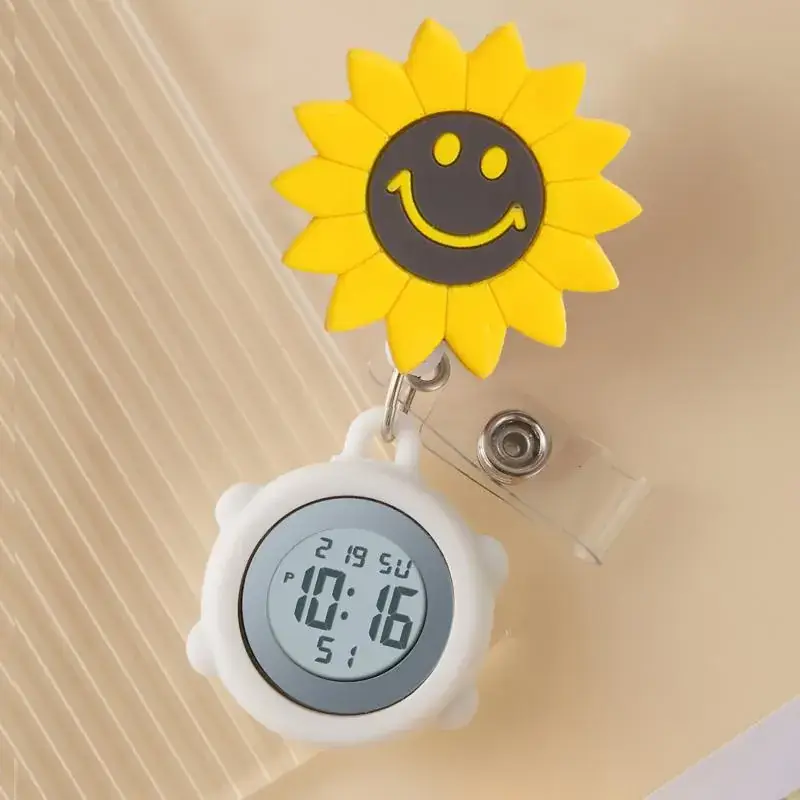 Cute Cloud Design Digital Temperature Nurse Watch - Image 50