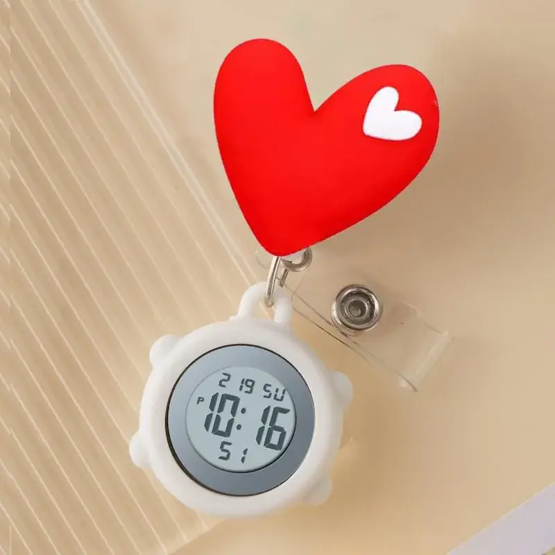 Cute Cloud Design Digital Temperature Nurse Watch - Image 57