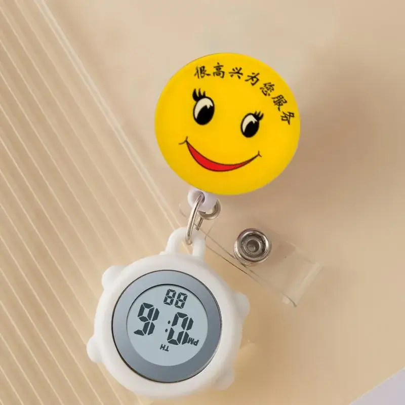 Cute Cloud Design Digital Temperature Nurse Watch - Image 6