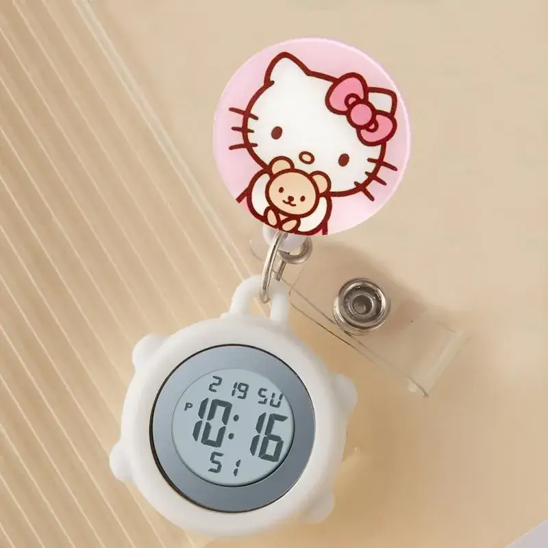 Cute Cloud Design Digital Temperature Nurse Watch - Image 64