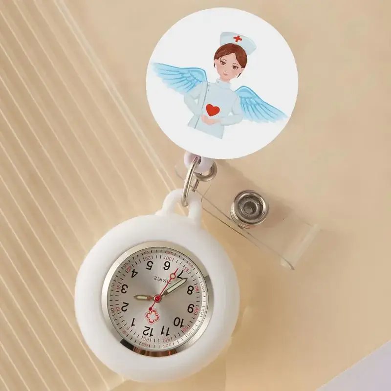 Cute Cloud Design Digital Temperature Nurse Watch - Image 67
