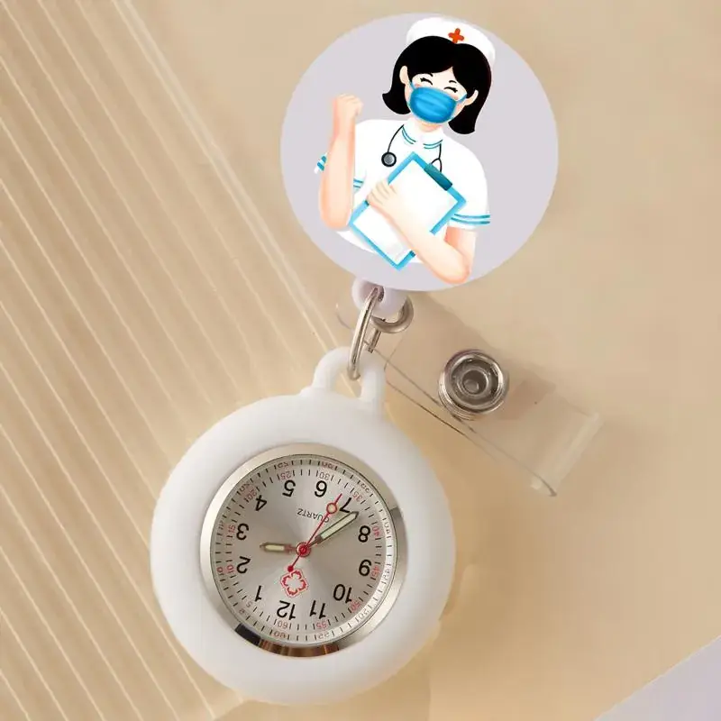 Cute Cloud Design Digital Temperature Nurse Watch - Image 69