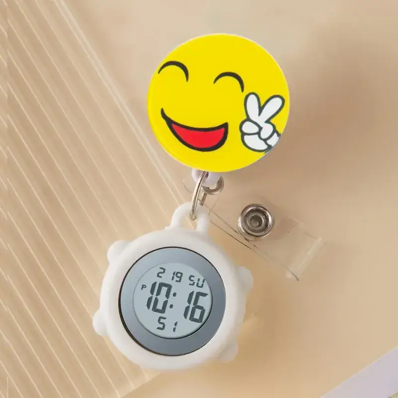 Cute Cloud Design Digital Temperature Nurse Watch - Image 72