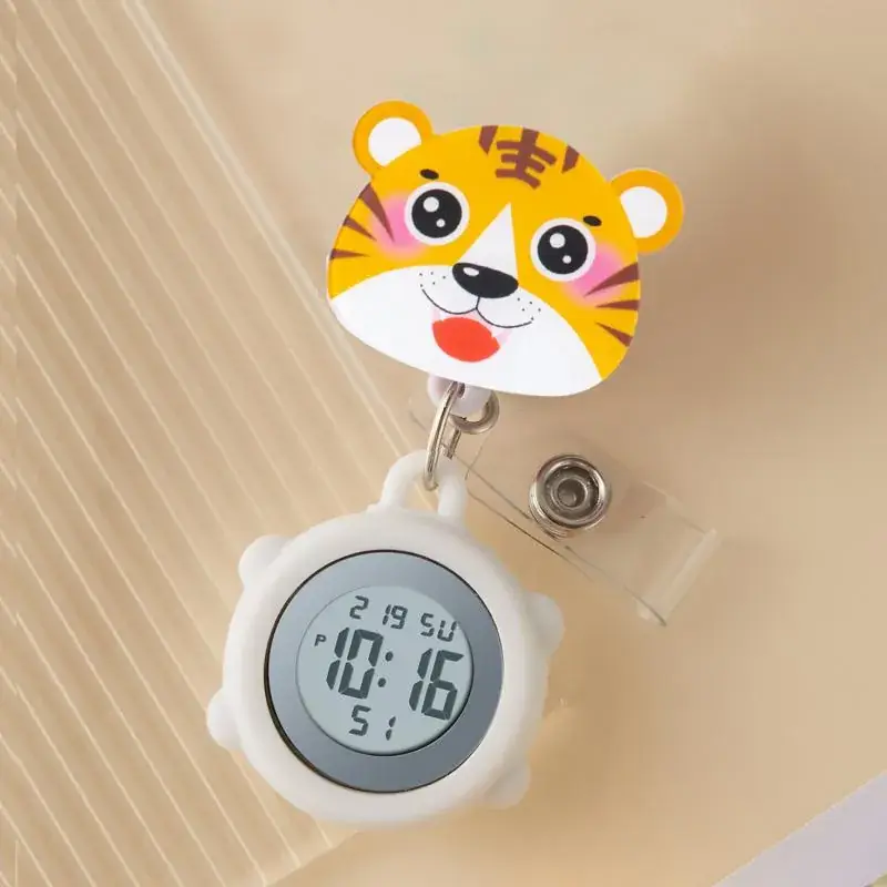 Cute Cloud Design Digital Temperature Nurse Watch - Image 74