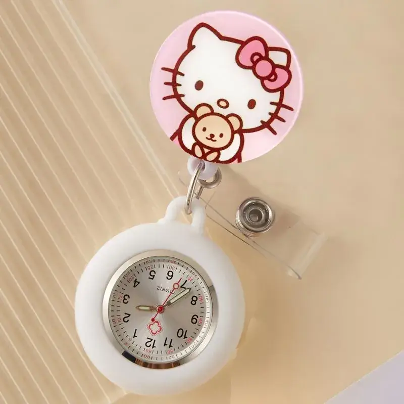 Cute Cloud Design Digital Temperature Nurse Watch - Image 76