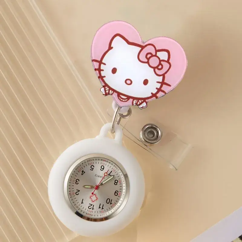 Cute Cloud Design Digital Temperature Nurse Watch - Image 79