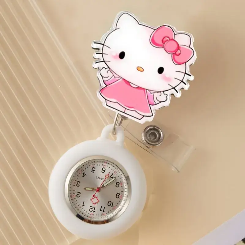Cute Cloud Design Digital Temperature Nurse Watch - Image 80