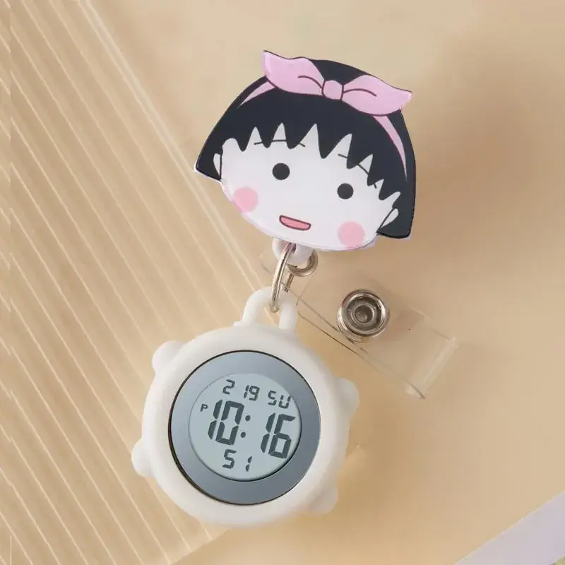 Cute Cloud Design Digital Temperature Nurse Watch - Image 81