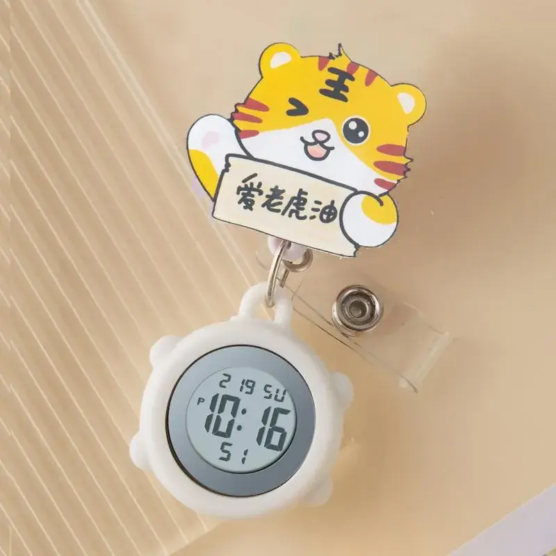 Cute Cloud Design Digital Temperature Nurse Watch - Image 82