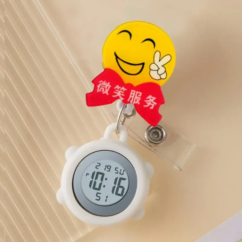 Cute Cloud Design Digital Temperature Nurse Watch - Image 83