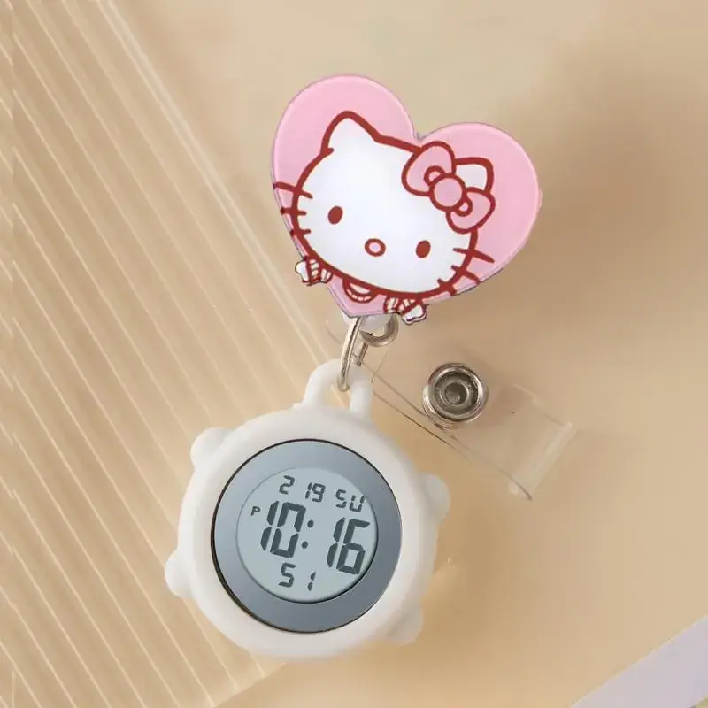 Cute Cloud Design Digital Temperature Nurse Watch - Image 93