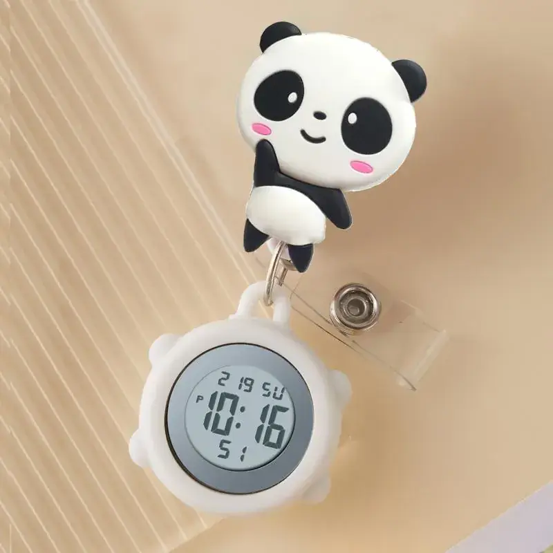 Cute Cloud Design Digital Temperature Nurse Watch - Image 95