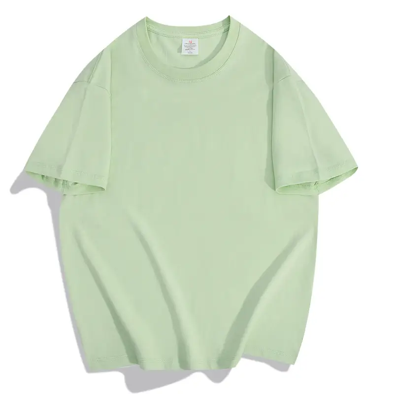 Men Heavy Cotton T-Shirt 20pcs Loose Solid Cream — feature 20