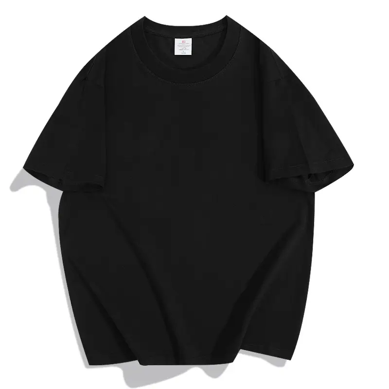 Men Heavy Cotton T-Shirt 20pcs Loose Solid Cream - Image 5