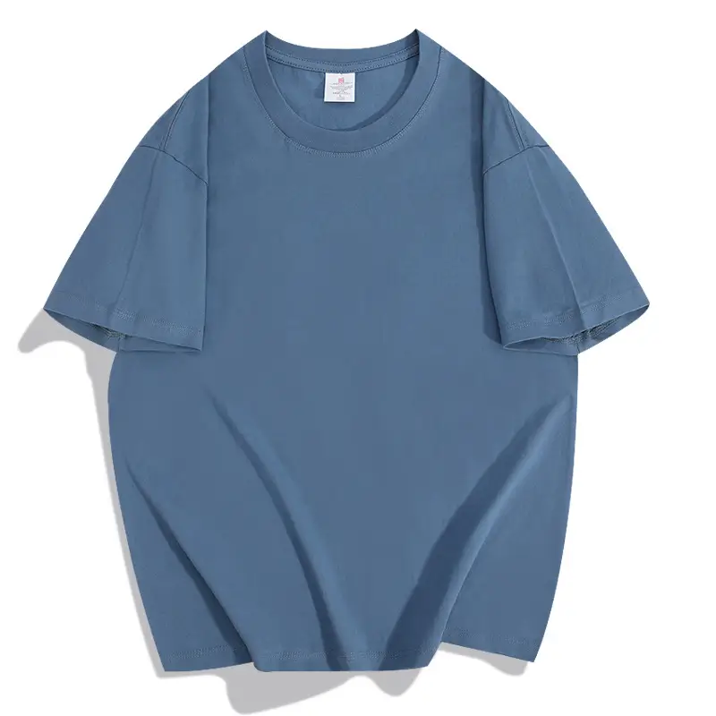Men Heavy Cotton T-Shirt 20pcs Loose Solid Cream - Image 6