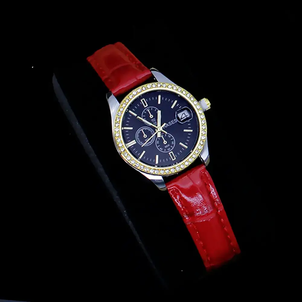 Women's 5-Piece Red Square Jewelry Set with Watch - Image 5