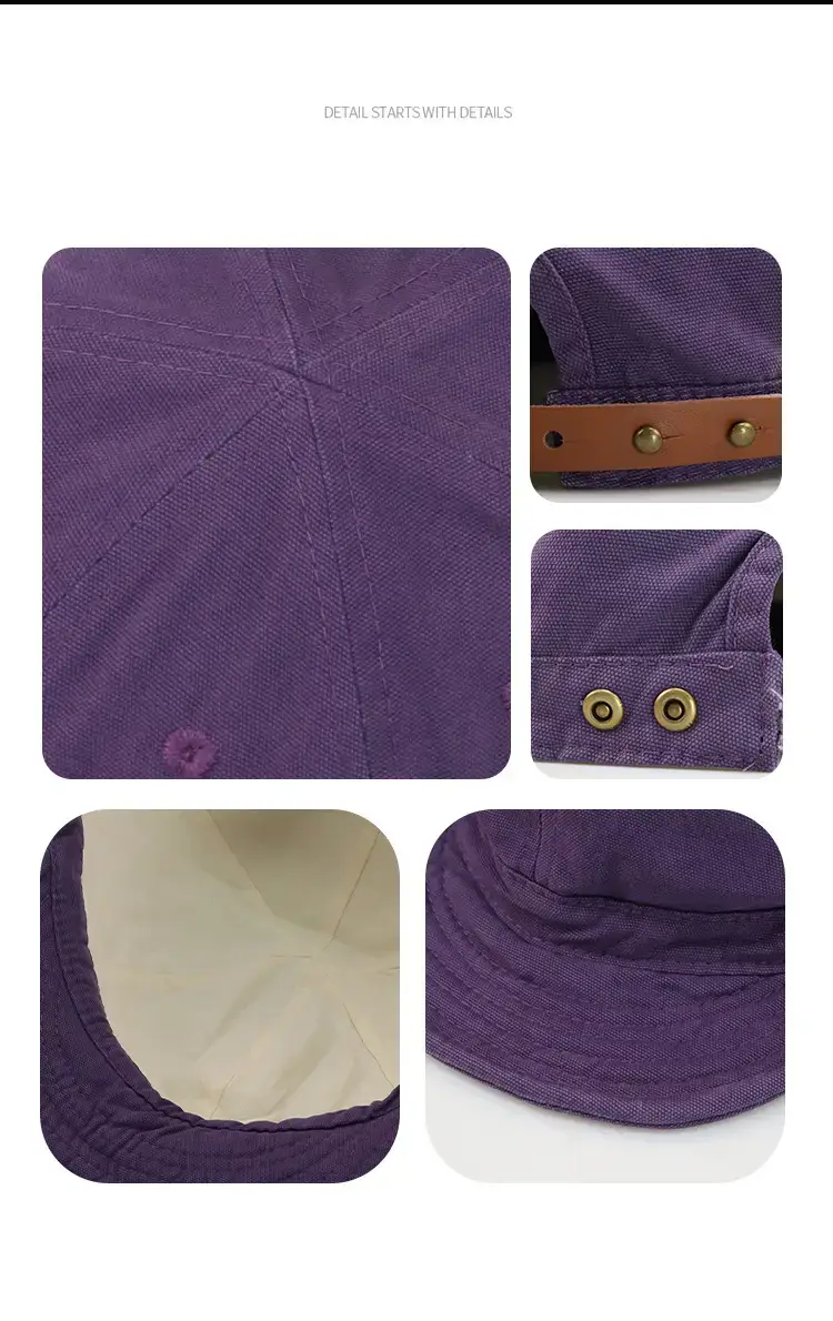 Purple Washable Baseball Cap for Women Large Head — feature 9