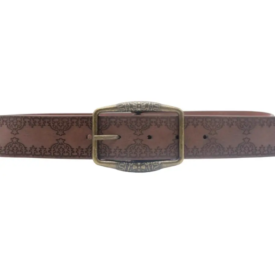 Women's Belted Jeans Brown Retro American Style - Image 6