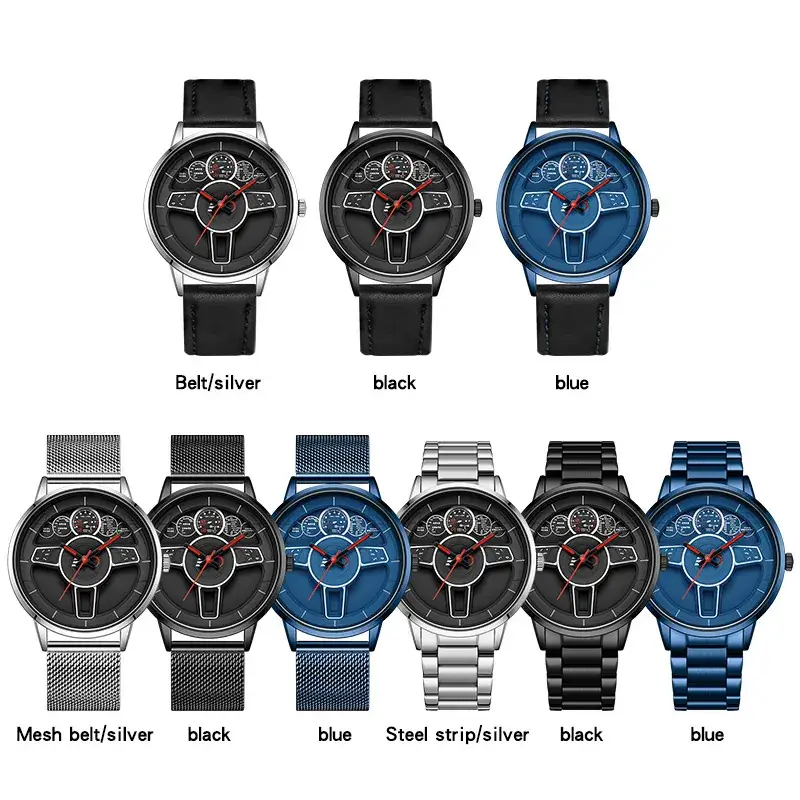 Sanda Black Mesh Quartz Watch for Men - Image 7