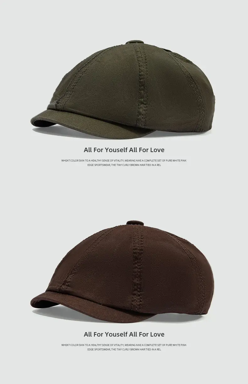 Beige Retro British Forward Cap for Men 57-61cm — feature 10