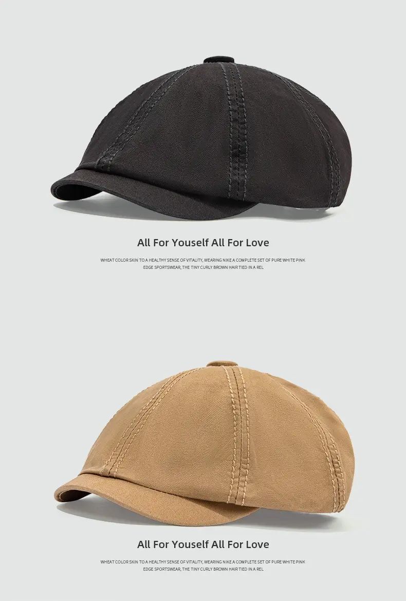 Beige Retro British Forward Cap for Men 57-61cm — feature 9