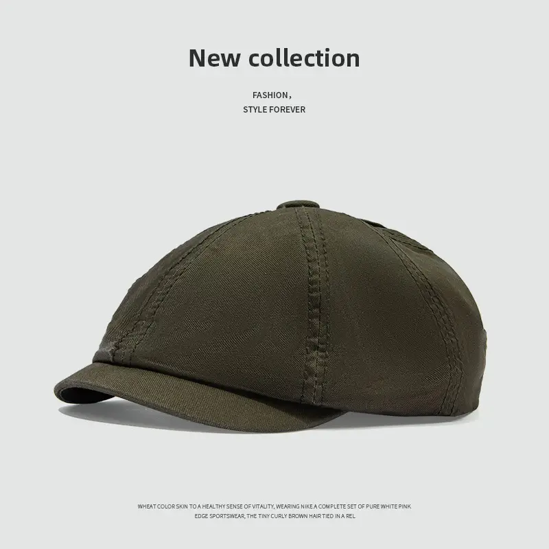 Beige Retro British Forward Cap for Men 57-61cm - Image 3