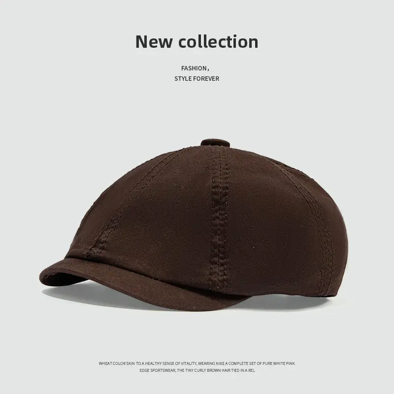 Beige Retro British Forward Cap for Men 57-61cm - Image 7