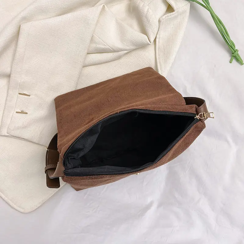 Women Retro Frosted Shoulder Messenger Bag Brown 2024 - Image 7