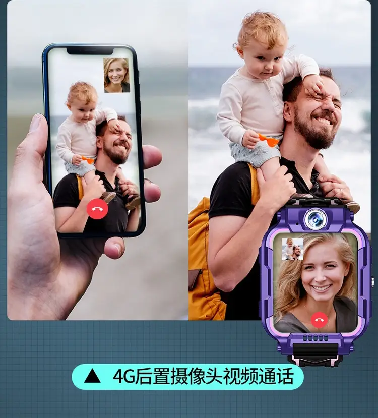 5g Smart Phone Watch for Kids Waterproof Pink — feature 3