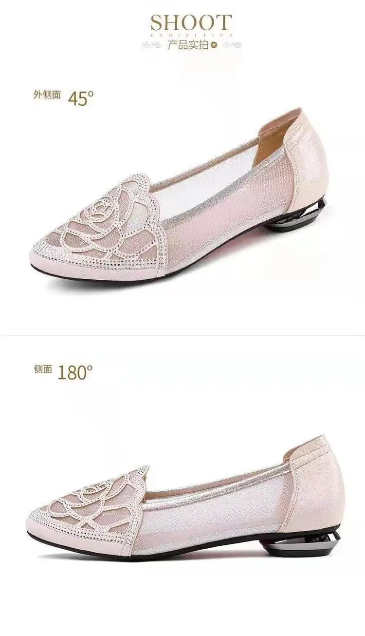 Mesh sandals women's sandals 2024 Summer new hollow breathable soft bottom dancing shoes women's shoes single-layer shoes women's low heel — feature 9