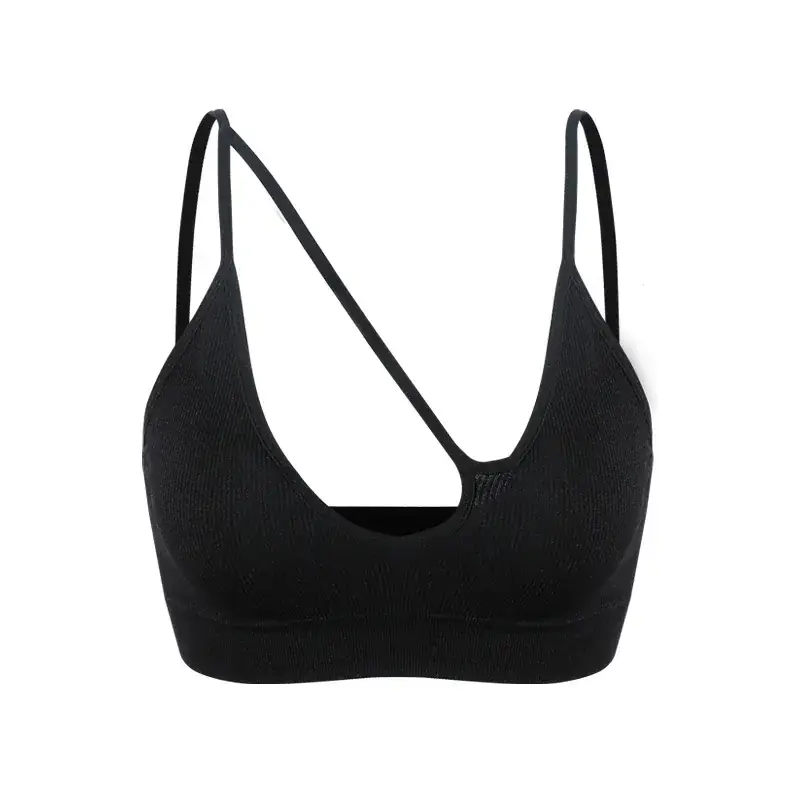 Black Seamless Camisole for Women, Thin Sports Fitness Yoga Bra - Image 6
