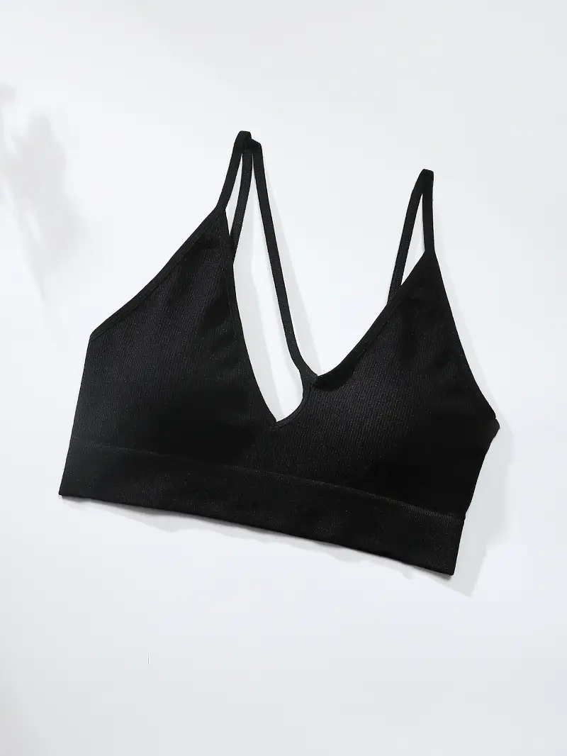 Black Seamless Camisole for Women, Thin Sports Fitness Yoga Bra — feature 10